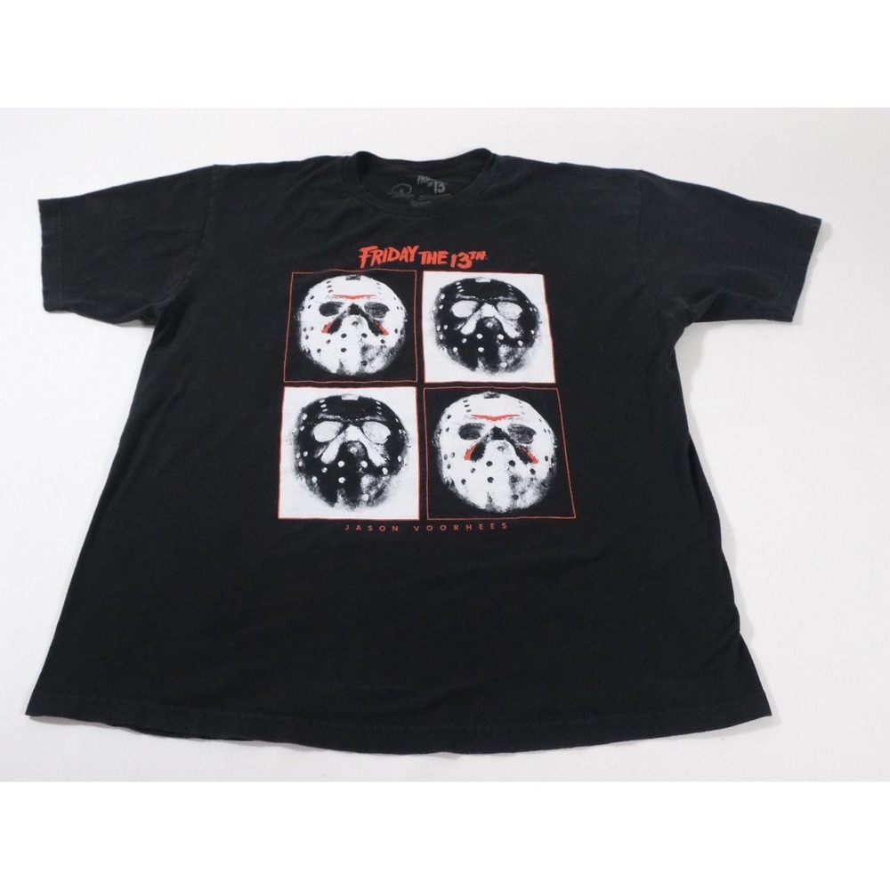 Friday The 13th T-Shirt Mens XL Black Jason Voorhees Graphic Slasher Horror